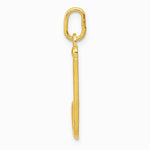 10K / 14K Yellow Gold Letter j Initial Charm - Product Photo