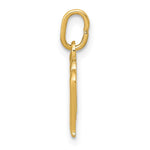 10K / 14K Yellow Gold Letter m Initial Charm - Product Photo