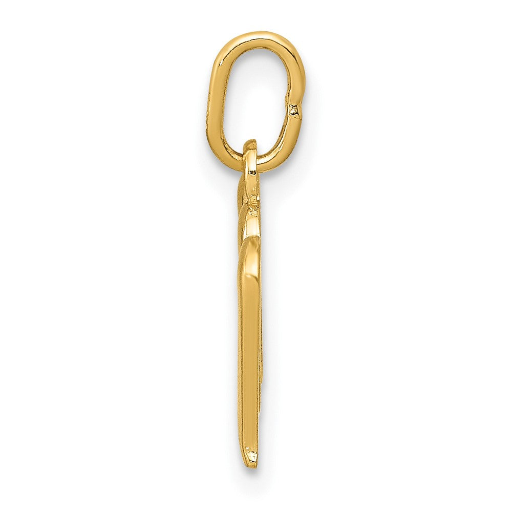 10K / 14K Yellow Gold Letter m Initial Charm - Product Photo