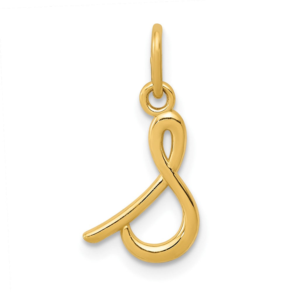 10K / 14K Yellow Gold Letter s Initial Charm - Product Photo
