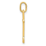 10K / 14K Yellow Gold Letter t Initial Charm - Product Photo