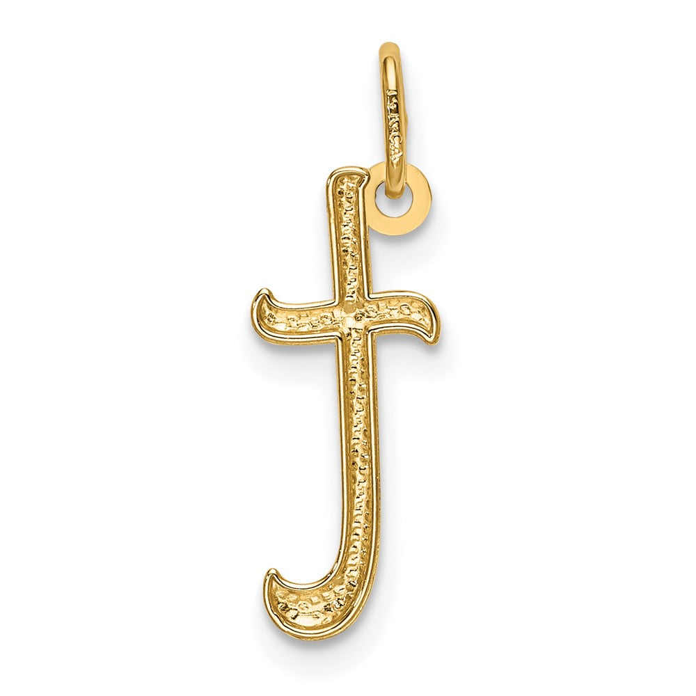 10K / 14K Yellow Gold Letter t Initial Charm - Product Photo