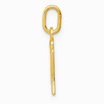 10K / 14K Yellow Gold Letter u Initial Charm - Product Photo