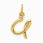 10K / 14K Yellow Gold Letter u Initial Charm - Product Photo