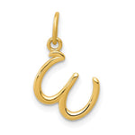 10K / 14K Yellow Gold Letter w Initial Charm - Product Photo