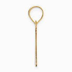 10K / 14K Yellow Gold Polished Etched Letter M Initial Pendant - Product Photo