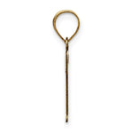 10K / 14K Yellow Gold Polished Etched Letter T Initial Pendant - Product Photo