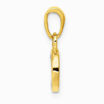 10K / 14K Yellow with Rhodium and Rhodium Diamond Initial D Pendant - Product Photo