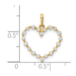 10K CZ Heart Pendant - Product Photo