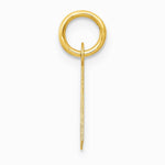 10K / 14K Yellow Gold Small Slanted Block Initial A Charm - Product Photo