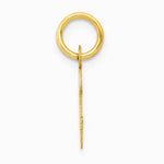 10K / 14K Yellow Gold Small Slanted Block Initial C Charm - Product Photo