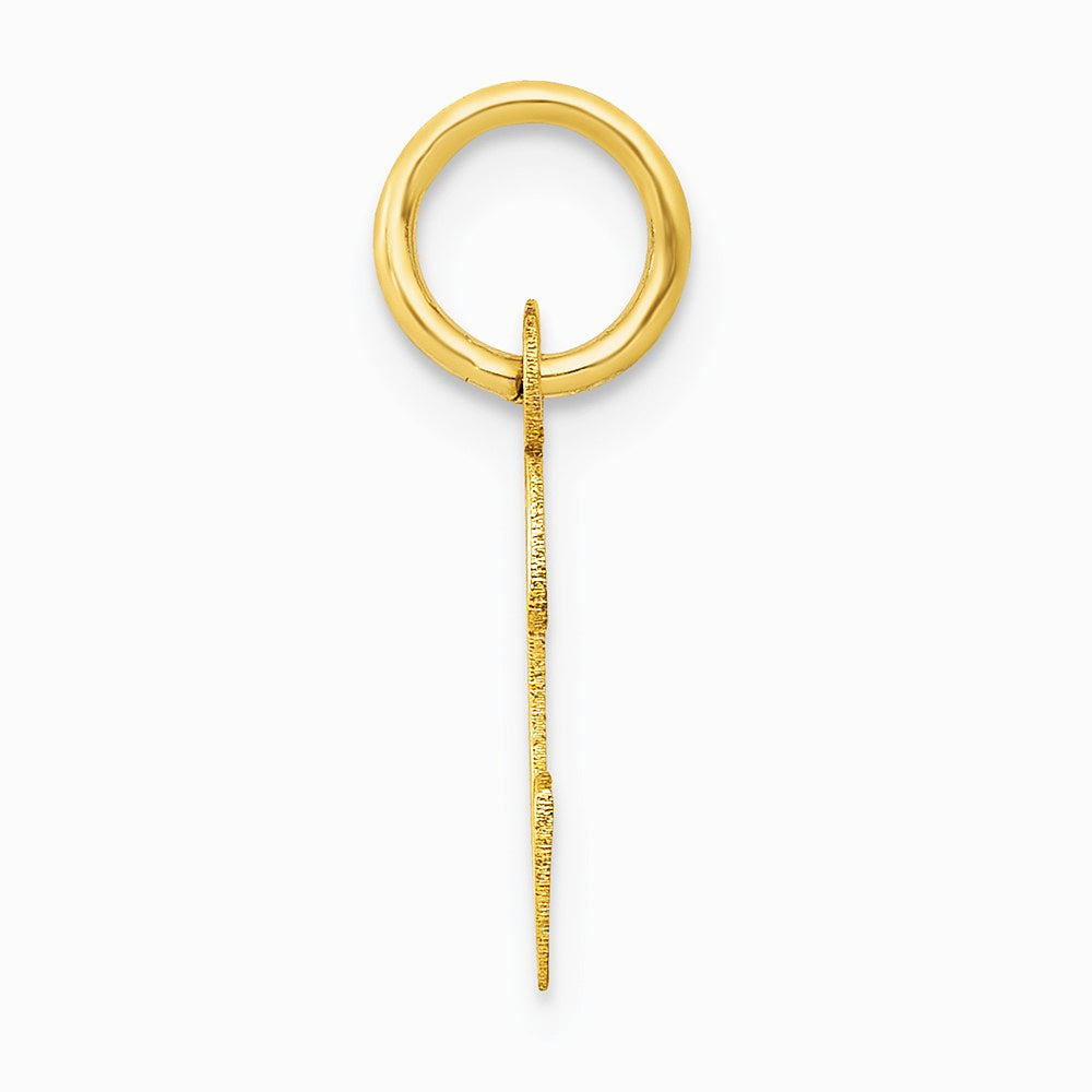 10K / 14K Yellow Gold Small Slanted Block Initial C Charm - Product Photo