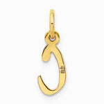 10K / 14K Yellow Gold Small Slanted Block Initial C Charm - Product Photo