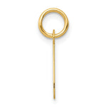 10K / 14K Yellow Gold Small Slanted Block Initial J Charm - Product Photo