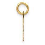 10K / 14K Yellow Gold Small Slanted Block Initial R Charm - Product Photo
