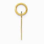 10K / 14K Yellow Gold Small Slanted Block Initial V Charm - Product Photo