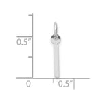 10K / 14K White Gold Small Slanted Block Initial I Charm - Product Photo