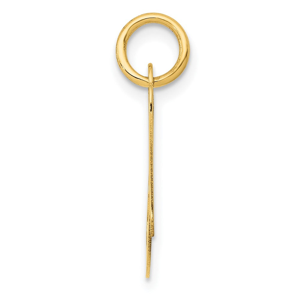 10K / 14K Yellow Gold Medium Fancy Script Initial A Charm - Product Photo