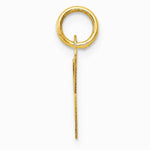 10K / 14K Yellow Gold Medium Fancy Script Initial L Charm - Product Photo
