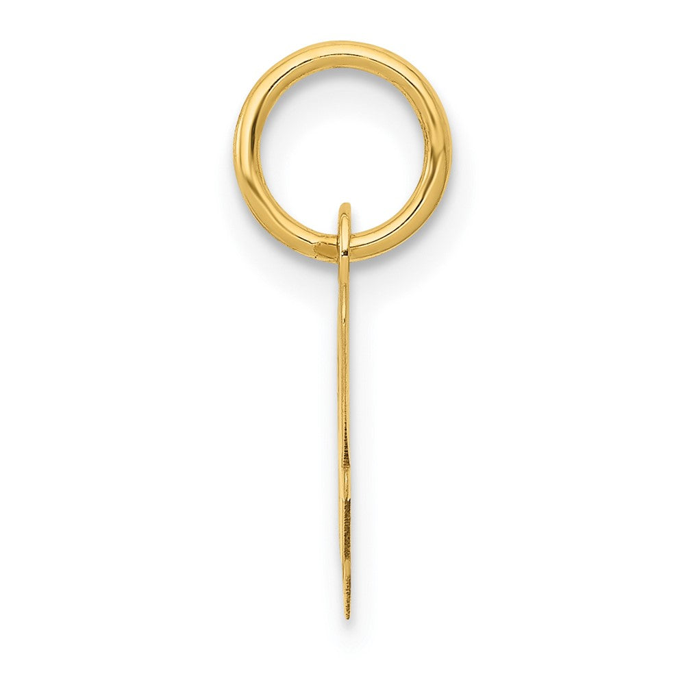 10K / 14K Yellow Gold Small Script Initial A Charm - Product Photo
