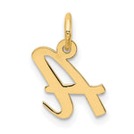 10K / 14K Yellow Gold Small Script Initial A Charm - Product Photo