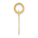 10K / 14K Yellow Gold Small Script Initial C Charm - Product Photo