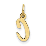 10K / 14K Yellow Gold Small Script Initial C Charm - Product Photo