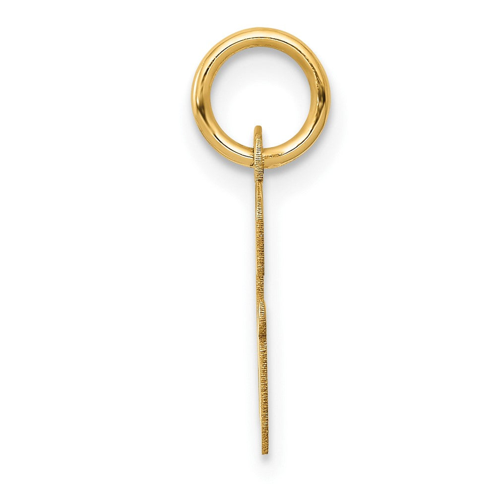 10K / 14K Yellow Gold Small Script Initial G Charm - Product Photo