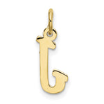 10K / 14K Yellow Gold Small Script Initial J Charm - Product Photo