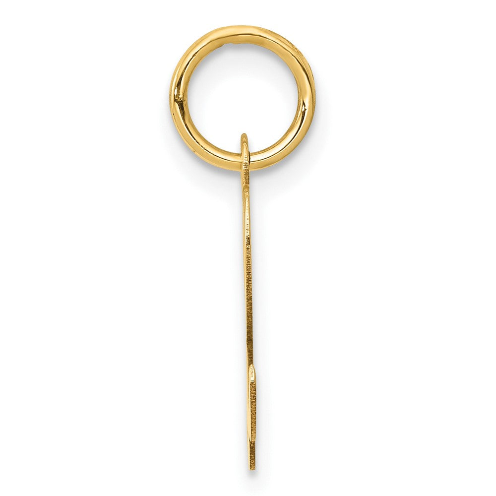10K / 14K Yellow Gold Small Script Initial L Charm - Product Photo