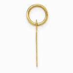 10K / 14K Yellow Gold Small Script Initial T Charm - Product Photo