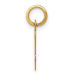 10K / 14K Yellow Gold Small Script Initial V Charm - Product Photo