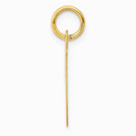 10K / 14K Yellow Gold Medium Script Letter T Initial Charm - Product Photo