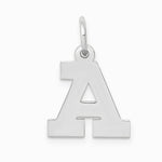 10K / 14K White Gold Small Block Initial A Charm - Product Photo