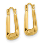 10K Yellow Gold Polished Hollow Fancy Hoops - Product Photo