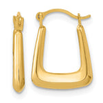 10K Yellow Gold Polished Hollow Fancy Hoops - Product Photo