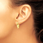 10K Yellow Gold Twisted Hoop Earrings - Product Photo