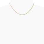 14K Yellow Gold 1.55mm Carded Cable Rope Chain Necklace 16"-24" - Product Photo