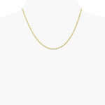 14K Yellow Gold 1.55mm Carded Cable Rope Chain Necklace 16"-24" - Product Photo