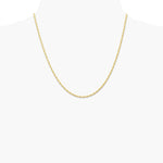 14K Yellow Gold 1.55mm Carded Cable Rope Chain Necklace 16"-24" - Product Photo