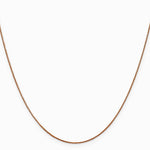 14K Rose Gold .85mm Spiga Chain Necklace 16"-24" - Product Photo