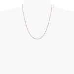 14K Rose Gold .85mm Spiga Chain Necklace 16"-24" - Product Photo