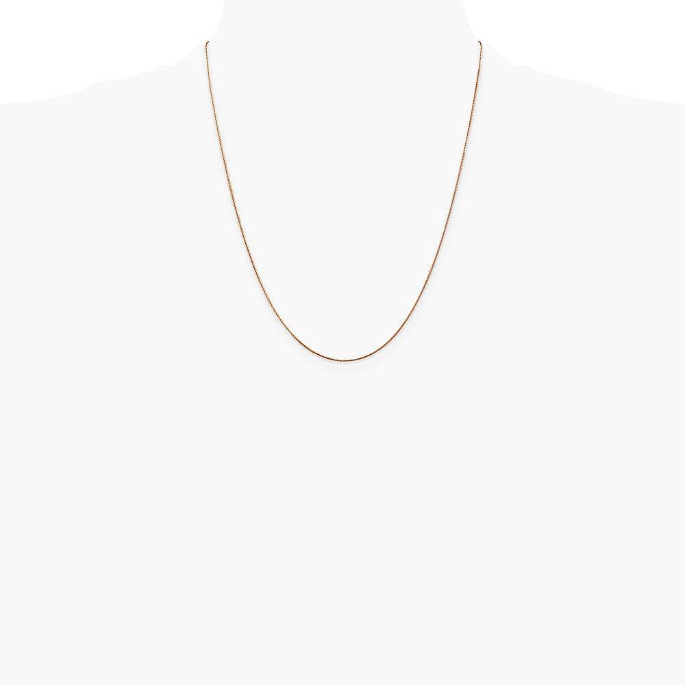 14K Rose Gold .85mm Spiga Chain Necklace 16"-24" - Product Photo