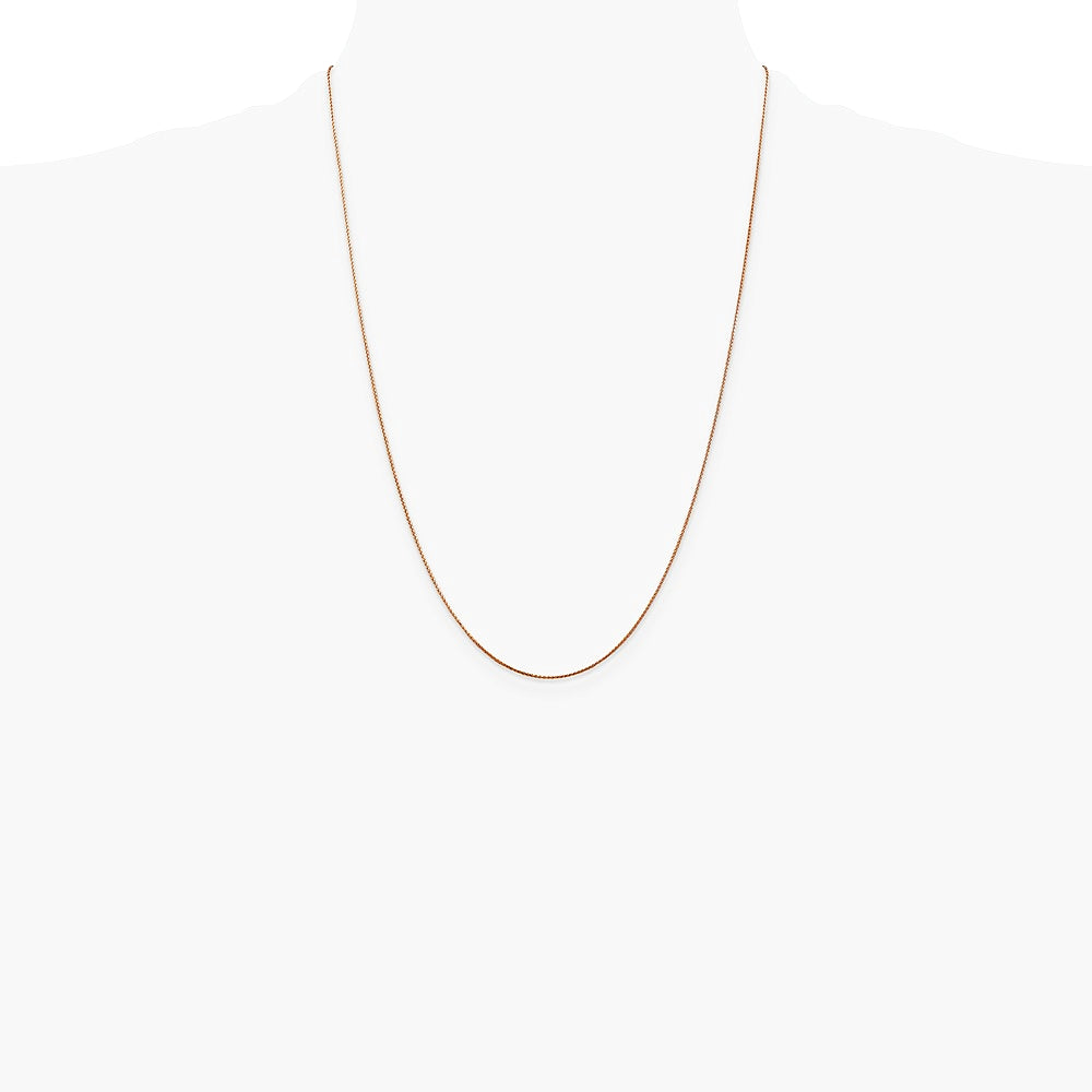 14K Rose Gold .85mm Spiga Chain Necklace 16"-24" - Product Photo