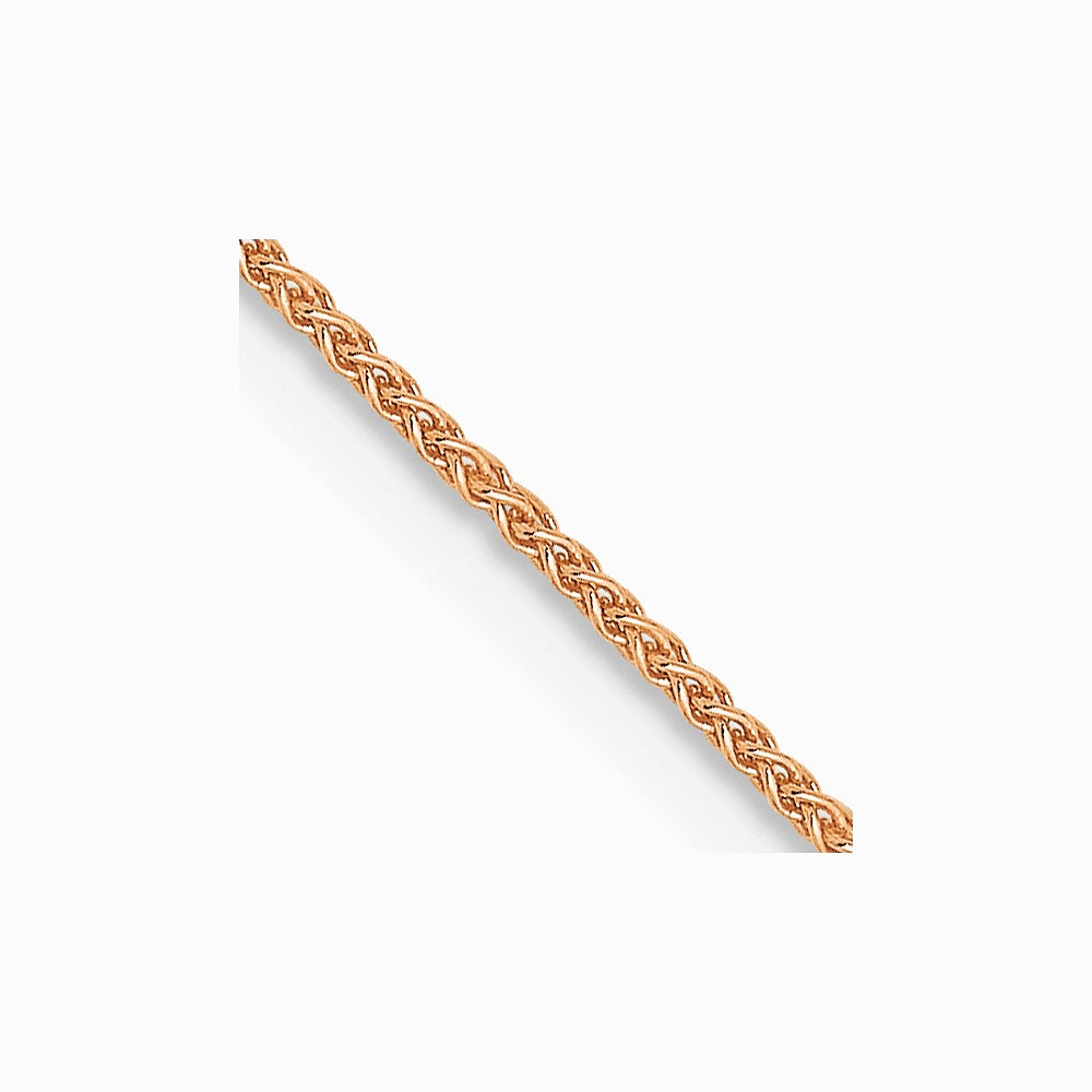 14K Rose Gold .85mm Spiga Chain Necklace 16"-24" - Product Photo