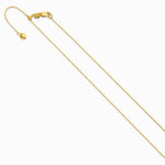 14K Yellow Gold Adjustable .55mm Baby Box Chain Necklace 22"-30" - Product Photo