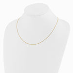 14K Yellow Gold Adjustable .55mm Baby Box Chain Necklace 22"-30" - Product Photo