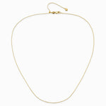 14K Yellow Gold Adjustable .55mm Baby Box Chain Necklace 22"-30" - Product Photo