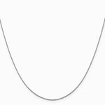 14K White Gold 1.0 mm Diamond-Cut Cable Chain Necklace 16"-24" - Product Photo
