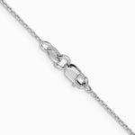 14K White Gold 1.0 mm Diamond-Cut Cable Chain Necklace 16"-24" - Product Photo
